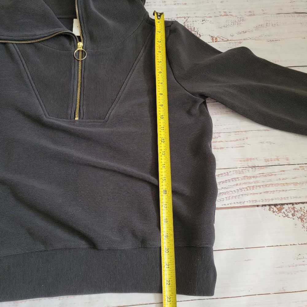 Varley Vine Ribbed Half Zip Pullover Black Women's Small - Picture 6 of 10